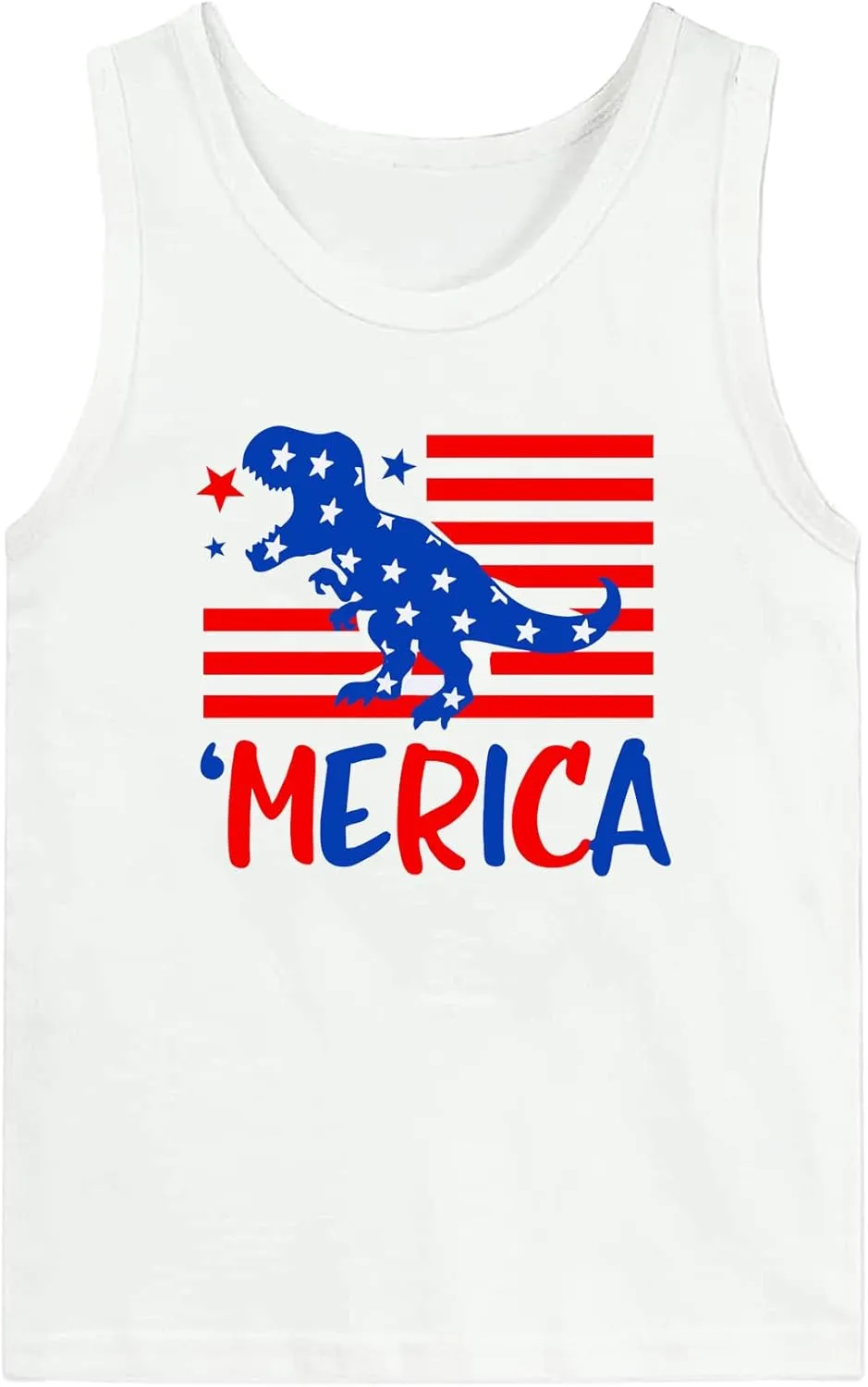 4th of July Tank Tops Boys Girls American Flag Shirts Kids Patriotic USA T-Shirt Cotton Sleeveless Tees Tops 1-7T