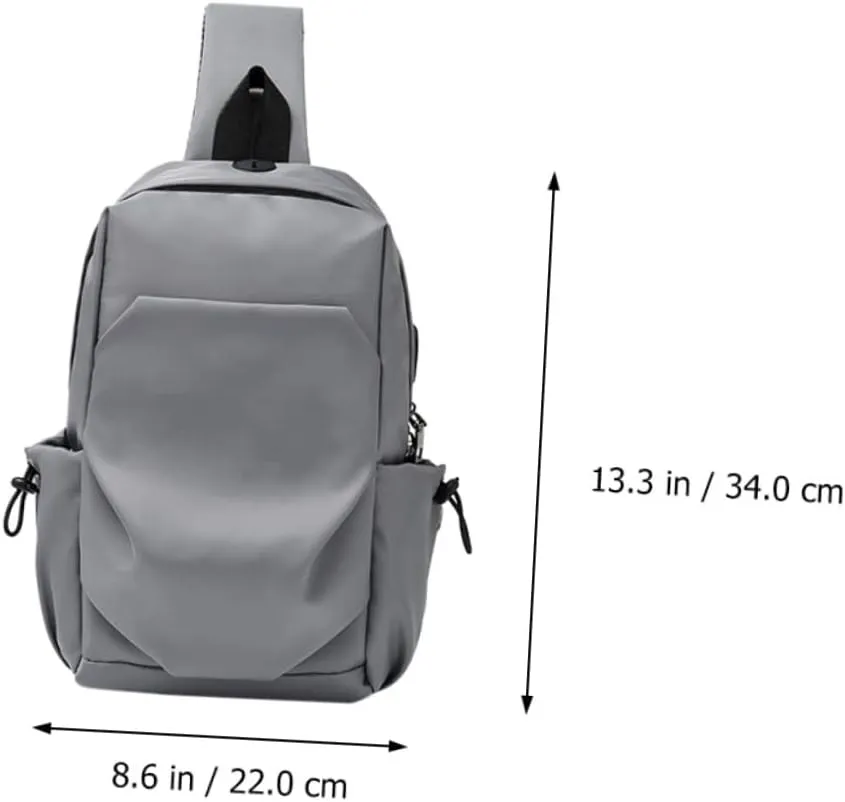 BESPORTBLE 2 Pcs Fashionable Crossbody Backpack Travel Fanny Pack Multi-compartment Chest Bag Smooth Zipper