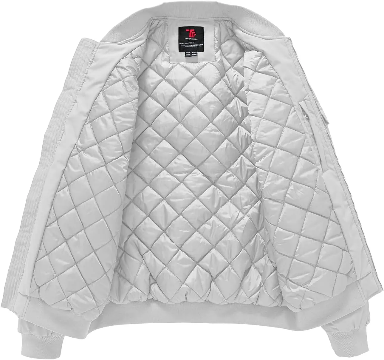 BGOWATU Men's Jacket Windproof Quilted Bomber Jackets Casual Fall Winter Warm Padded Coats Outwear