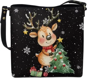 Bucket Bag for Women Shoulder Bag with Zipper Large Capacity Computer Waterproof Crossbody Bag Handbag with Smooth