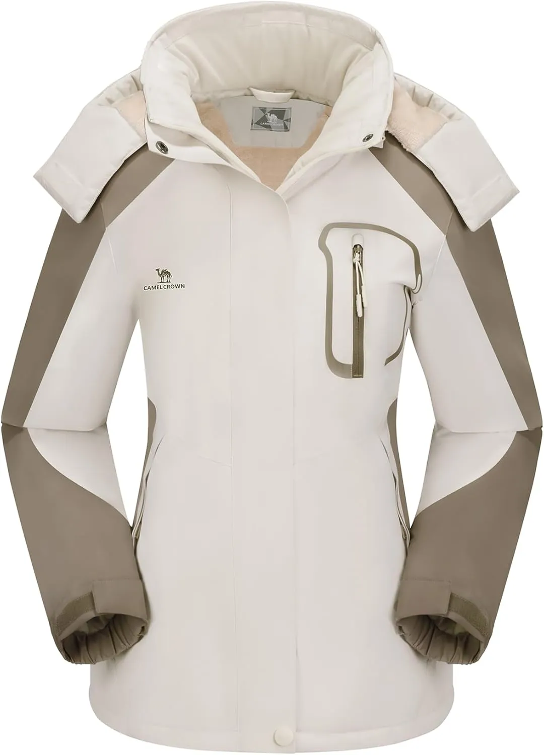 CAMEL CROWN Women's Ski Jacket Winter Snow Coat Warm Fleece Mountain Waterproof Female Jacket Snowboarding jackets