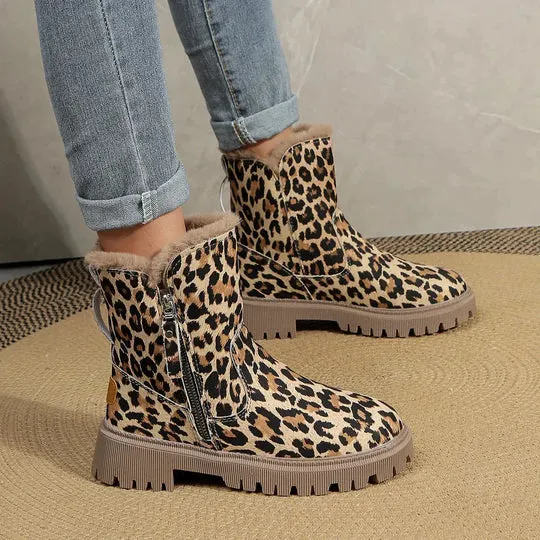 Carla | Leopard Print Winter Boots