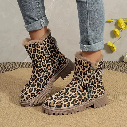 Carla | Leopard Print Winter Boots