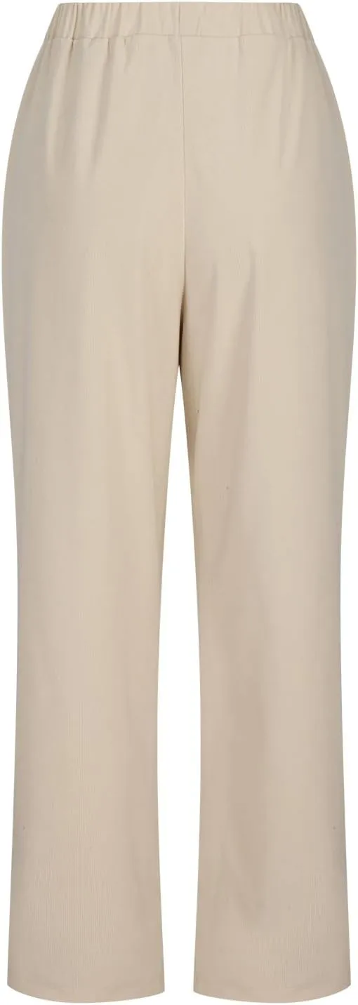 Casual Corduroy Pants for Women Solid Elastic High Waist Pants Loose Comfy Straight Leg Pants Loose Comfort Trousers