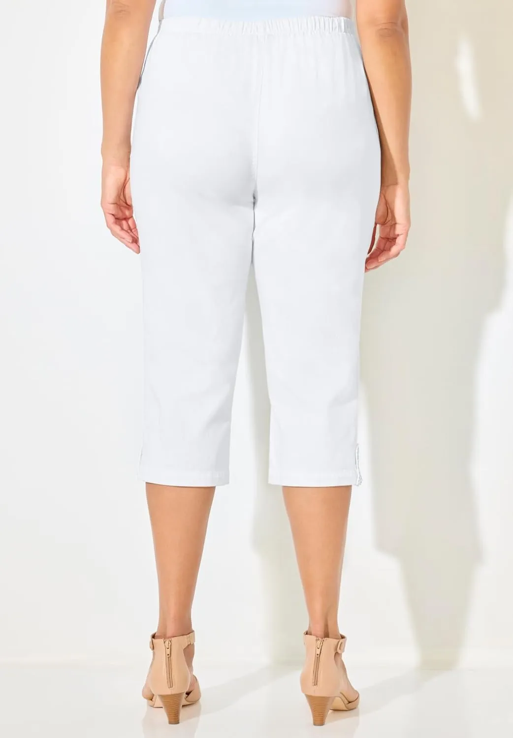 Catherines Women's Plus Size Everyday Capri with Sparkle Hem