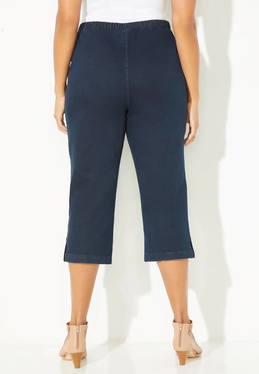 Catherines Women's Plus Size Everyday Capri with Sparkle Hem