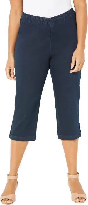 Catherines Women's Plus Size Everyday Capri with Sparkle Hem