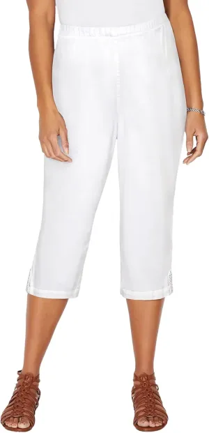 Catherines Women's Plus Size Everyday Capri with Sparkle Hem