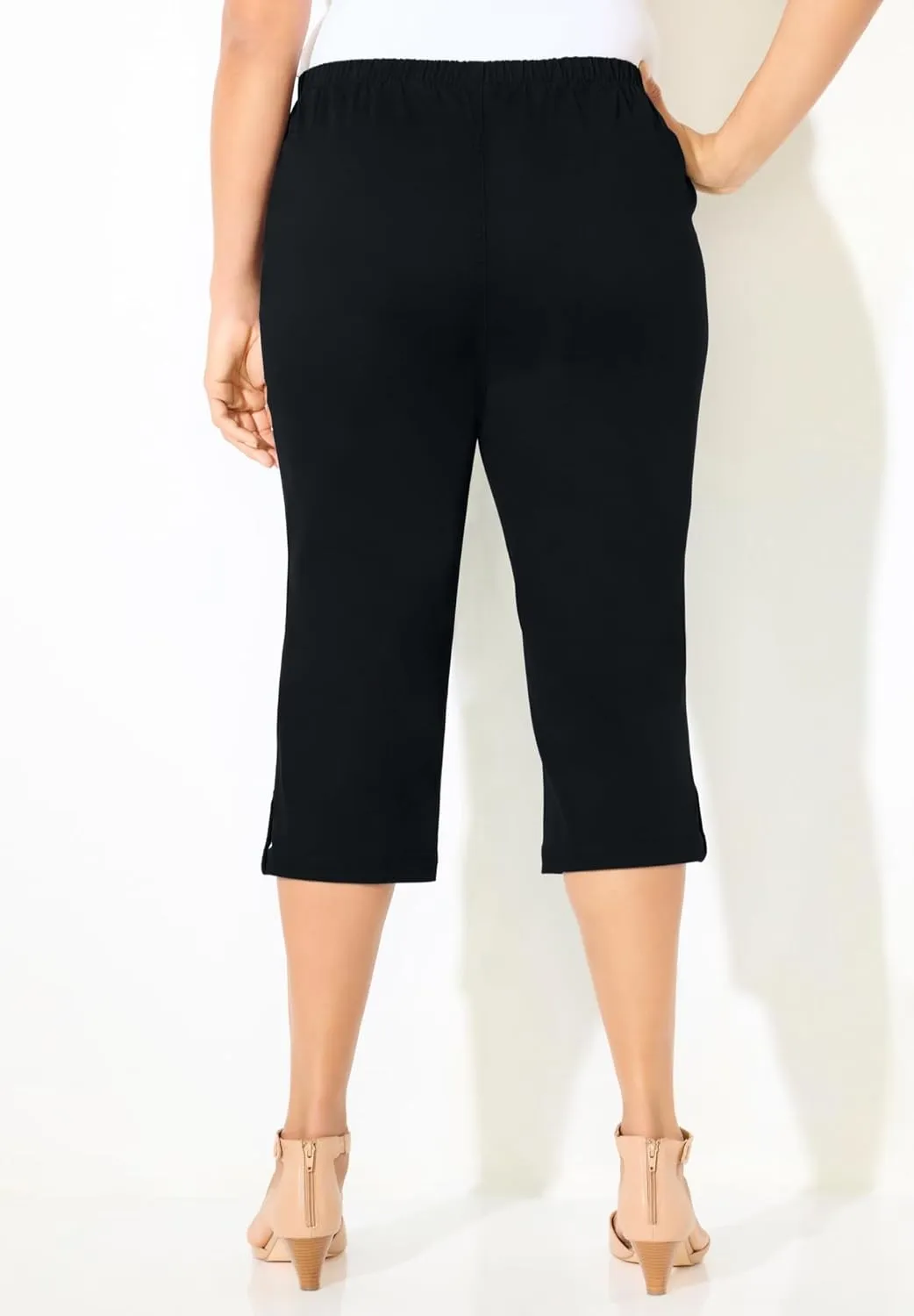 Catherines Women's Plus Size Everyday Capri with Sparkle Hem