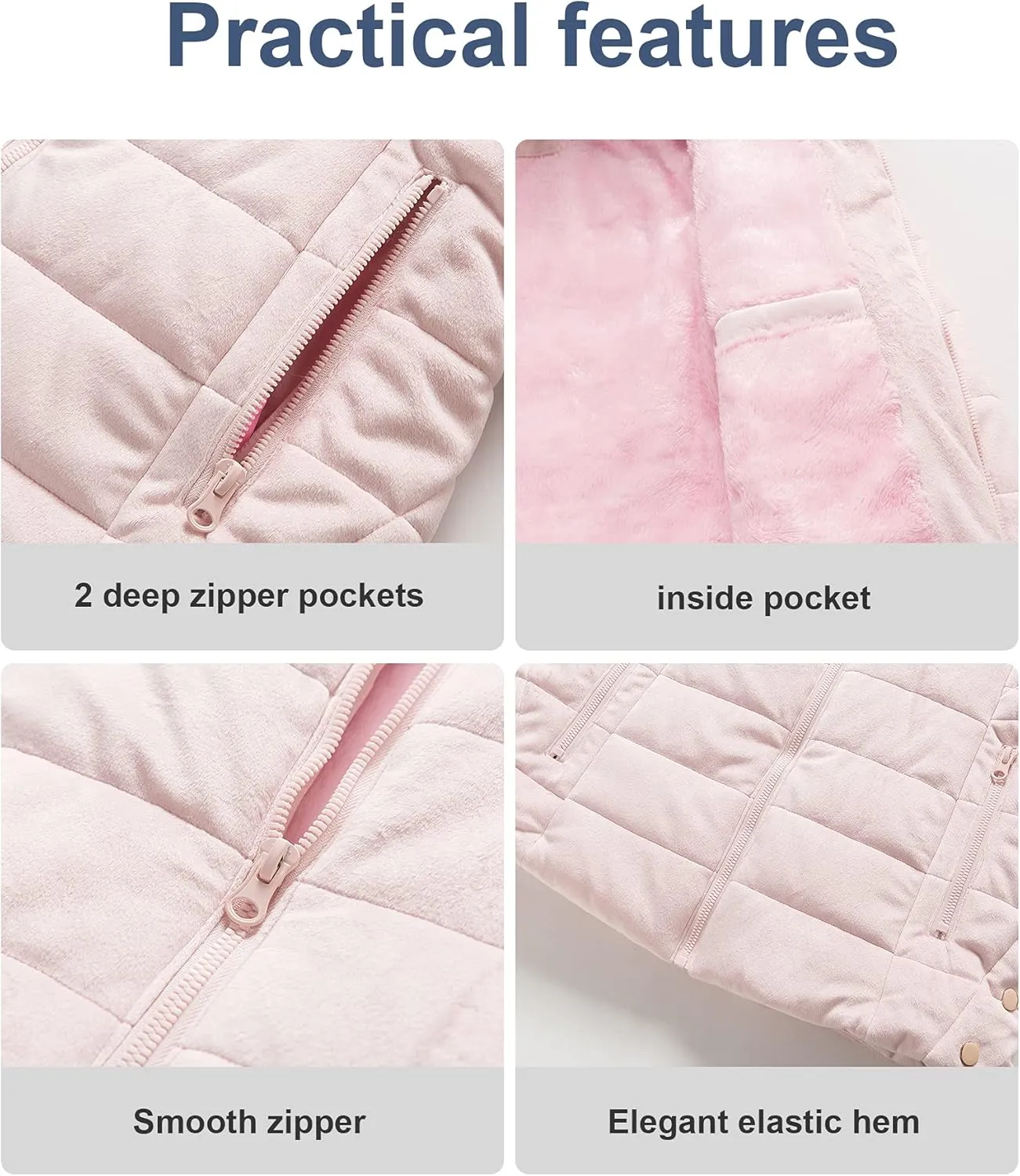 Chrisuno Women's Casual Short Winter Puffer Coat Soft Faux Fur Lining Lightweight Warm Jackets With Removable Hood