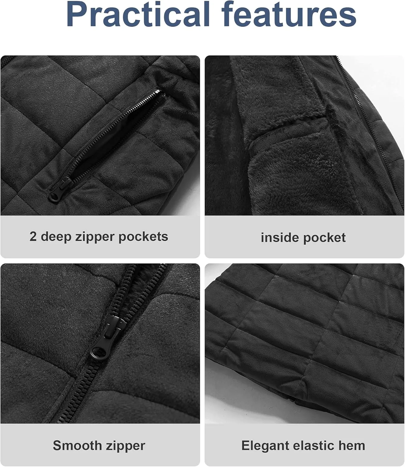 Chrisuno Women's Casual Short Winter Puffer Coat Soft Faux Fur Lining Lightweight Warm Jackets With Removable Hood