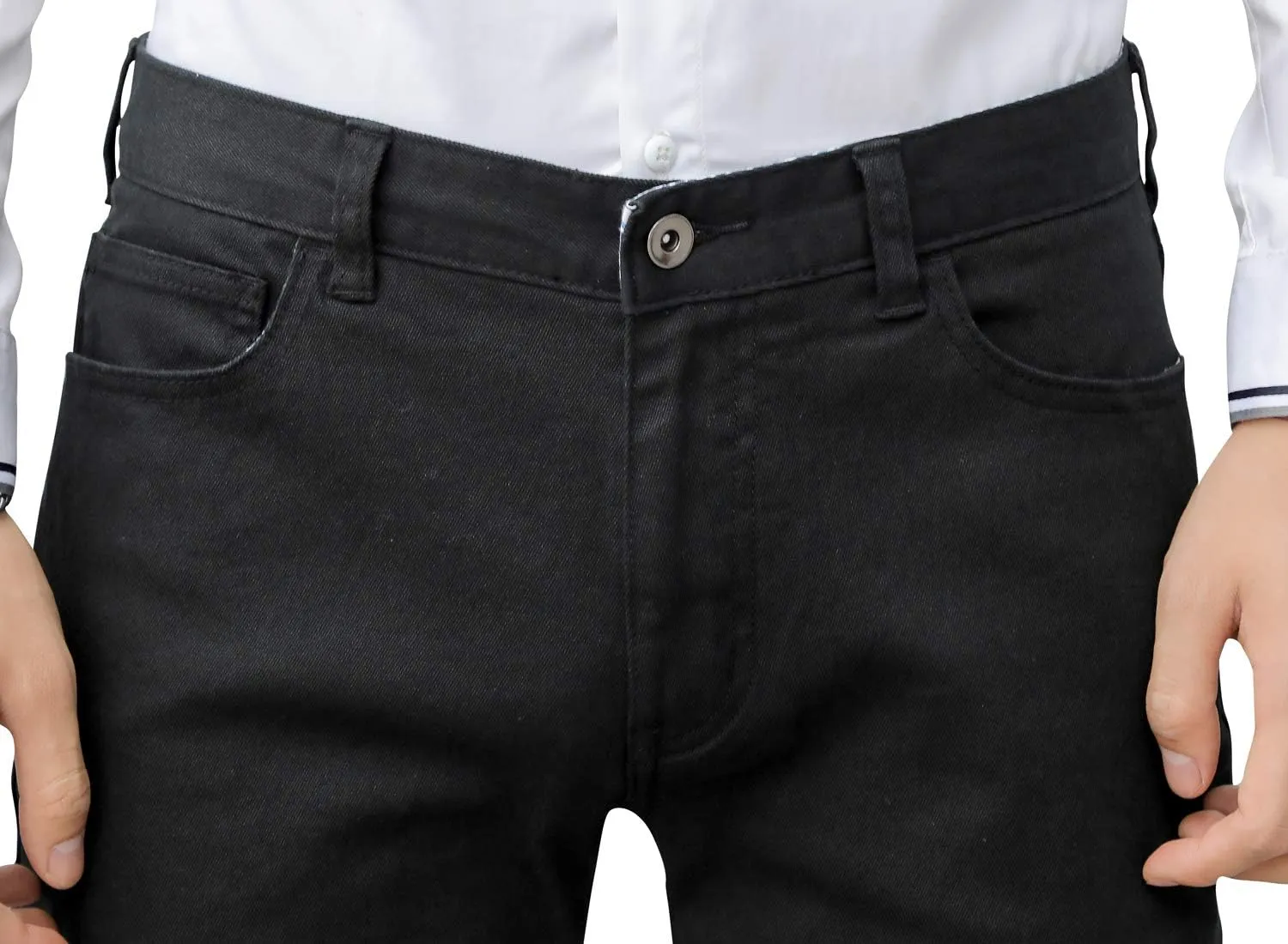 CICOS Men's Casual Slim Fit Five Pocket Comfort Stretch Twill Pant with Printed Pockets