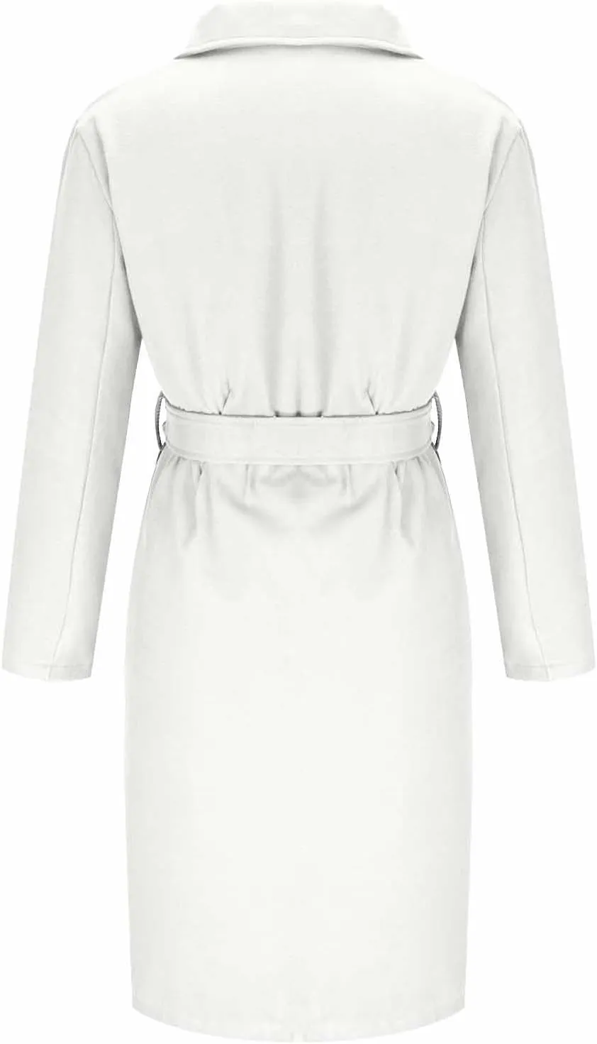 Coat for Women, Long Winter Trench Coats Elegant Solid Jackets Windproof Overcoats Casual Warm Outerwear with Belt