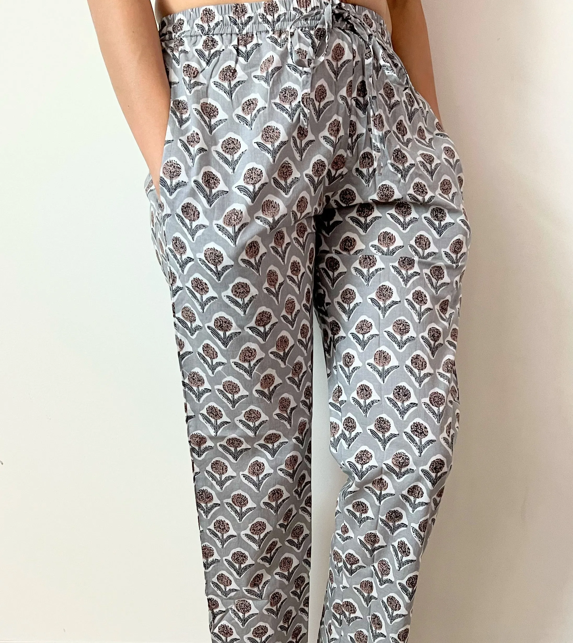 Cotton Pajama Pants Women - Earthy Elegance