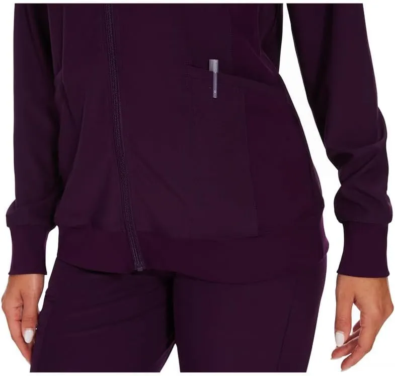 COZYFIT Scrub Jackets for Woman, Zip Front Nurse Jacket, 4-Way Stretch Fabric