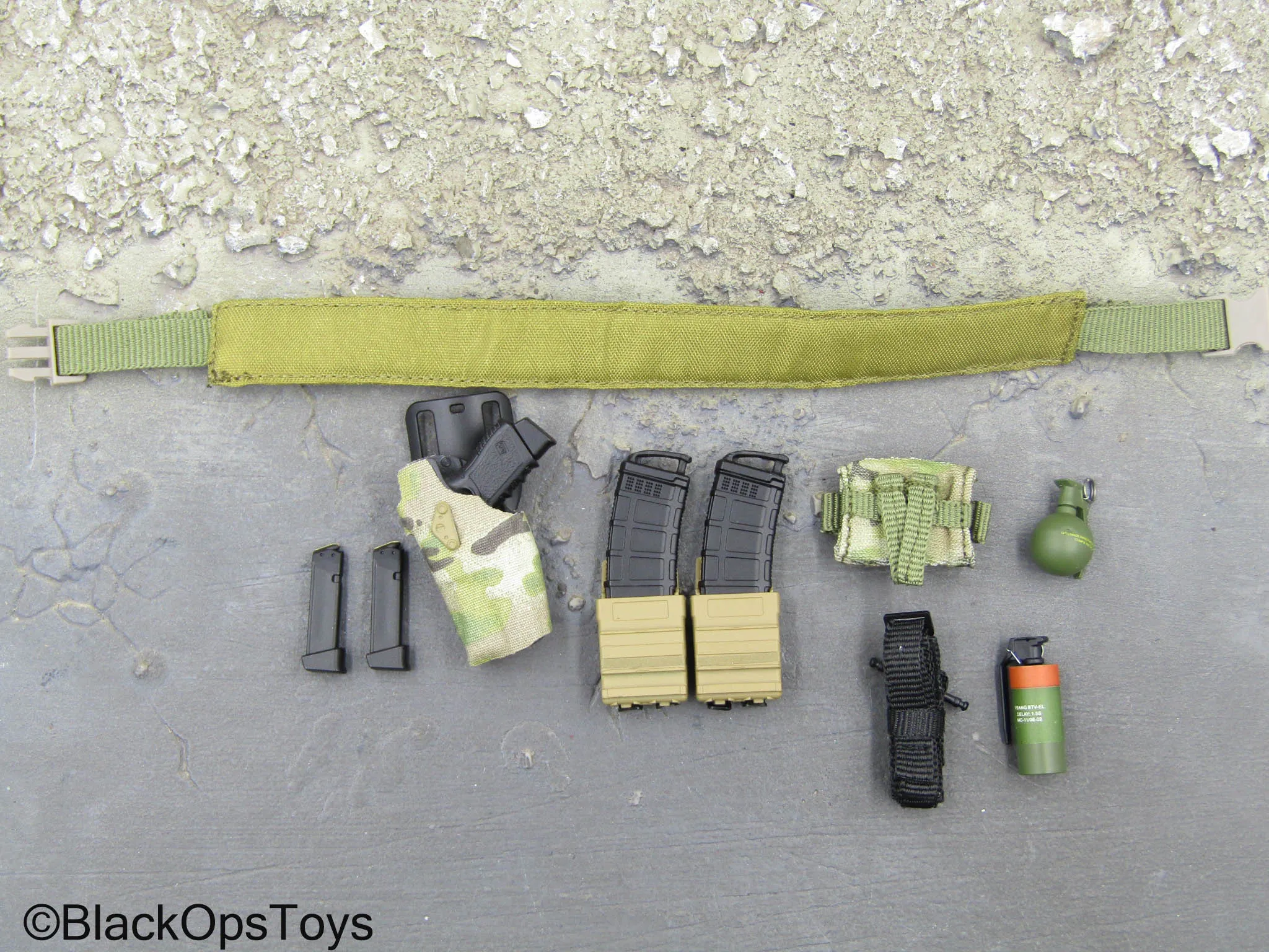 Crisis Response Force - Green MOLLE Battle Belt w/9mm Pistol Set