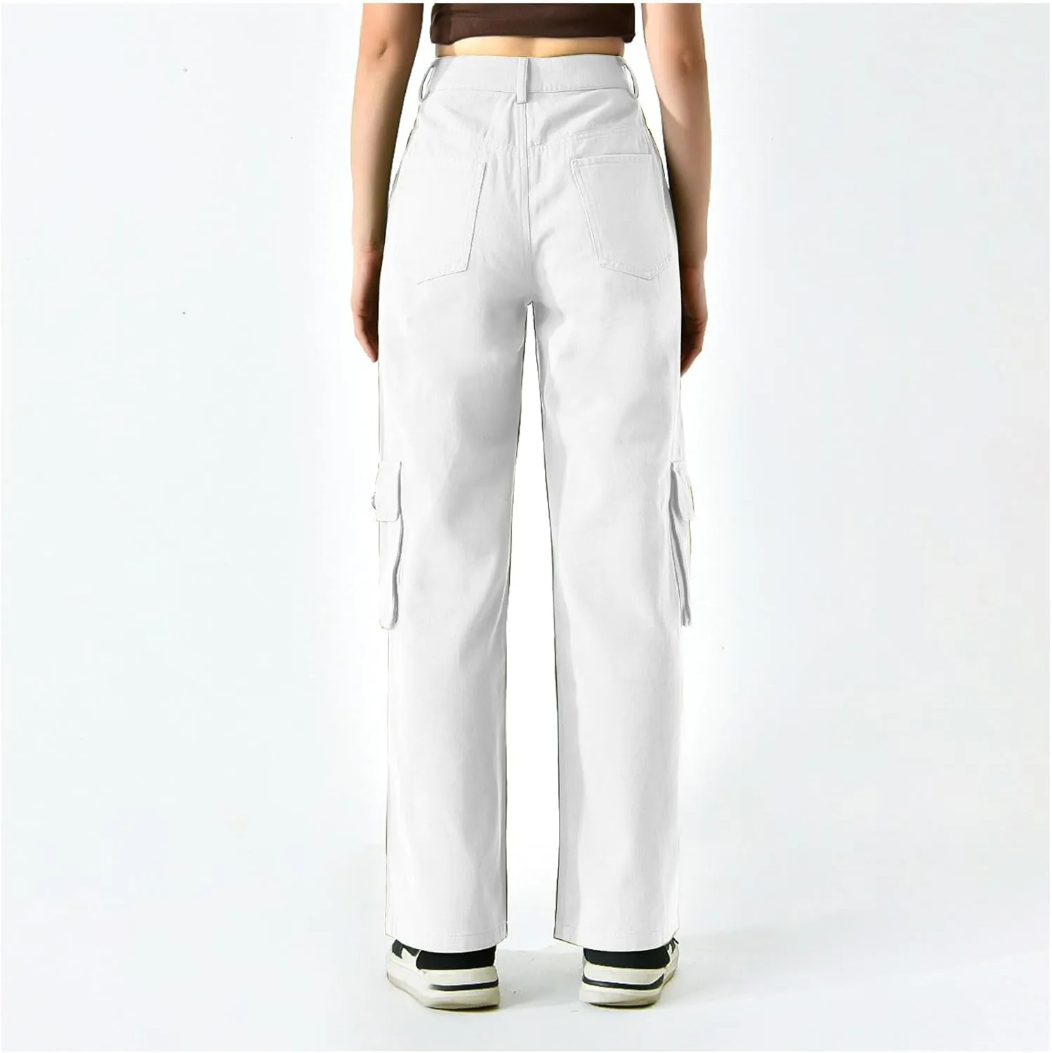 Dressy Cargo Pants for Women Trendy Straight Wide Leg Trousers High Waist Comfort Workwear Pants Fall Casual Pants