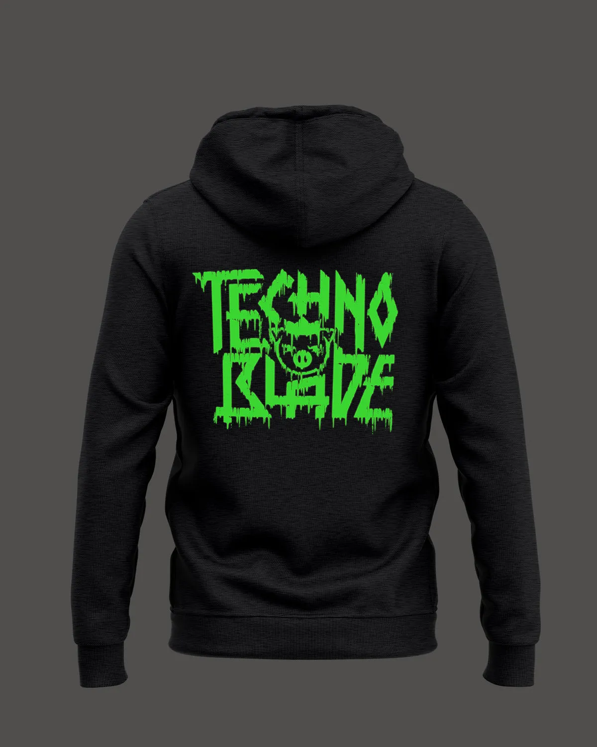 Drippy Agro Glow In The Dark Zip Up Hoodie (Charcoal Heather)