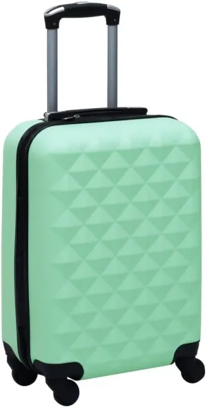 Durable ABS Hardcase Trolley for Travel, Secure Storage, Interior Straps, Smooth Rolling Wheels, Mint Color
