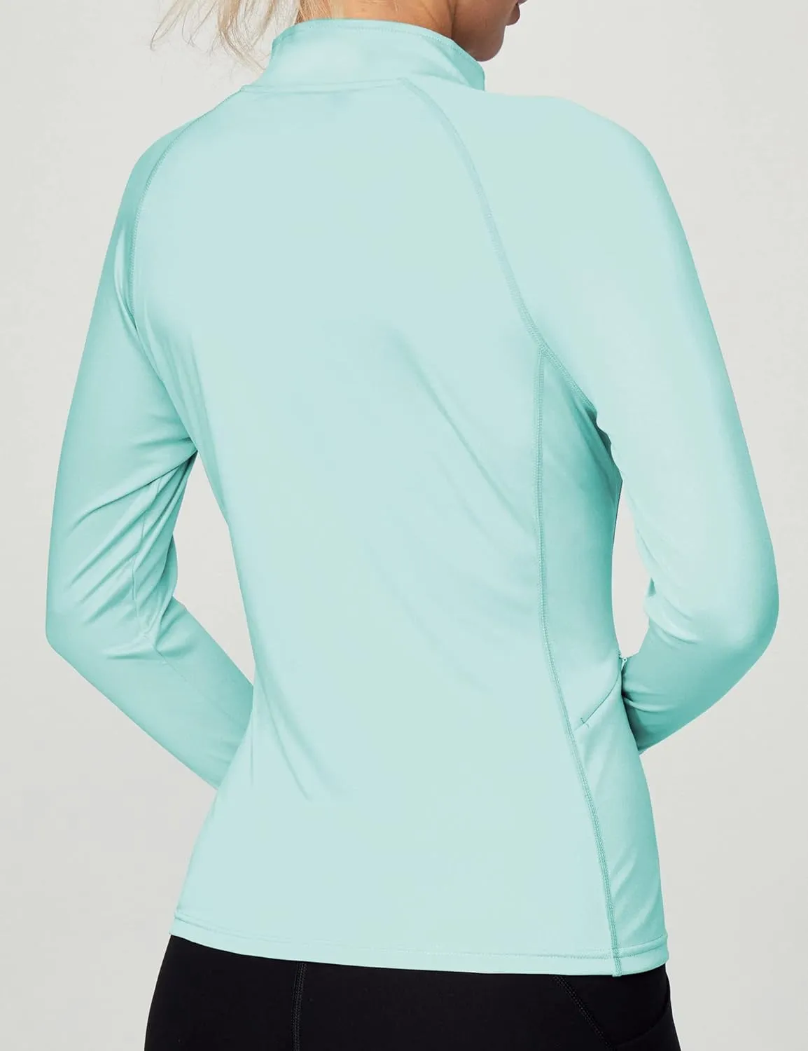 Ewedoos Rash Guard for Women UPF50  UV Sun Protection Clothing SPF Shirts Long Sleeve Swim Shirts for Woman with Pockets