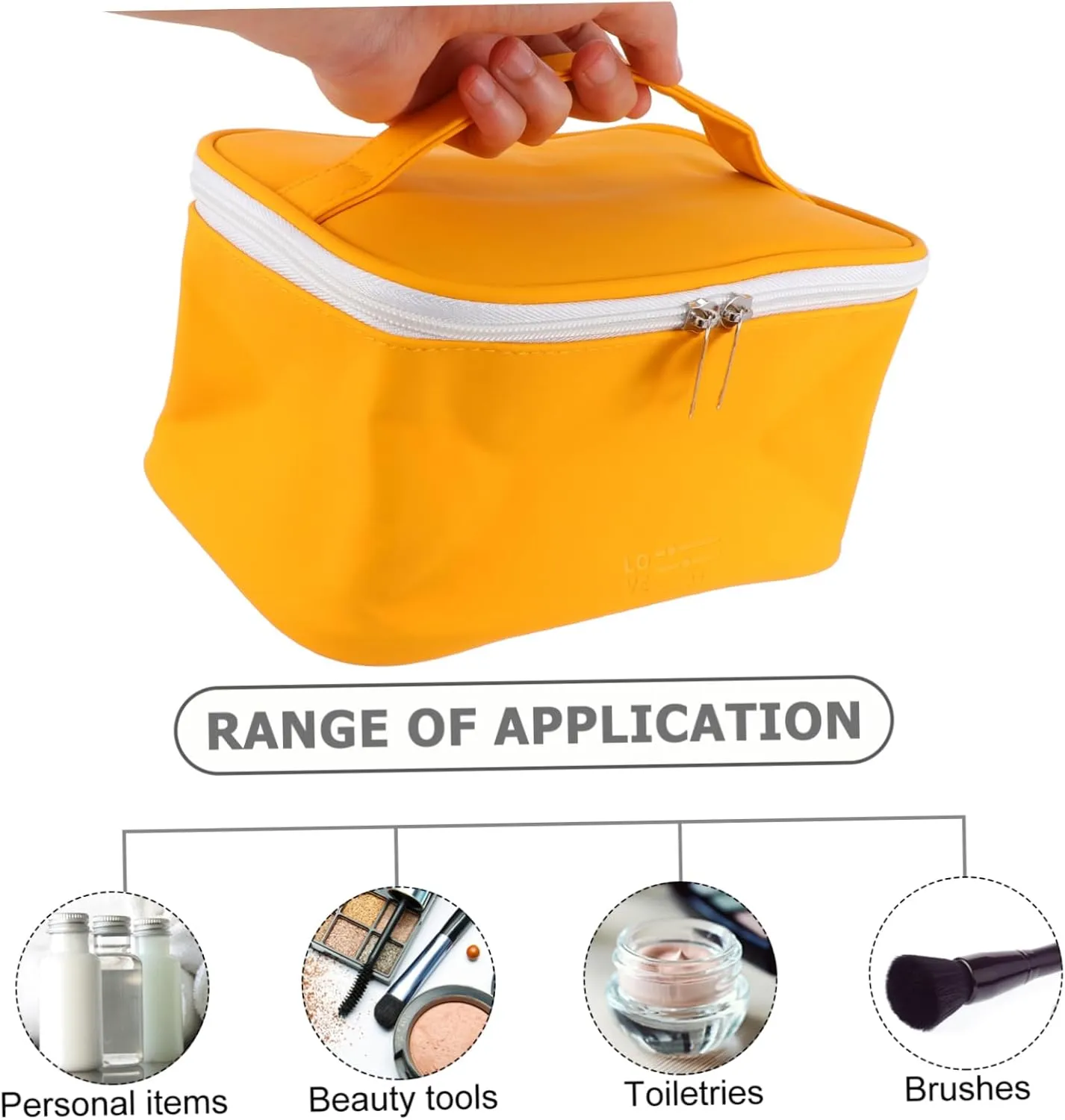 Fashion Makeup Bag Large Capacity Waterproof Travel Toiletries Bag Pu Material Smooth Zipper for Women's Beauty Essentials