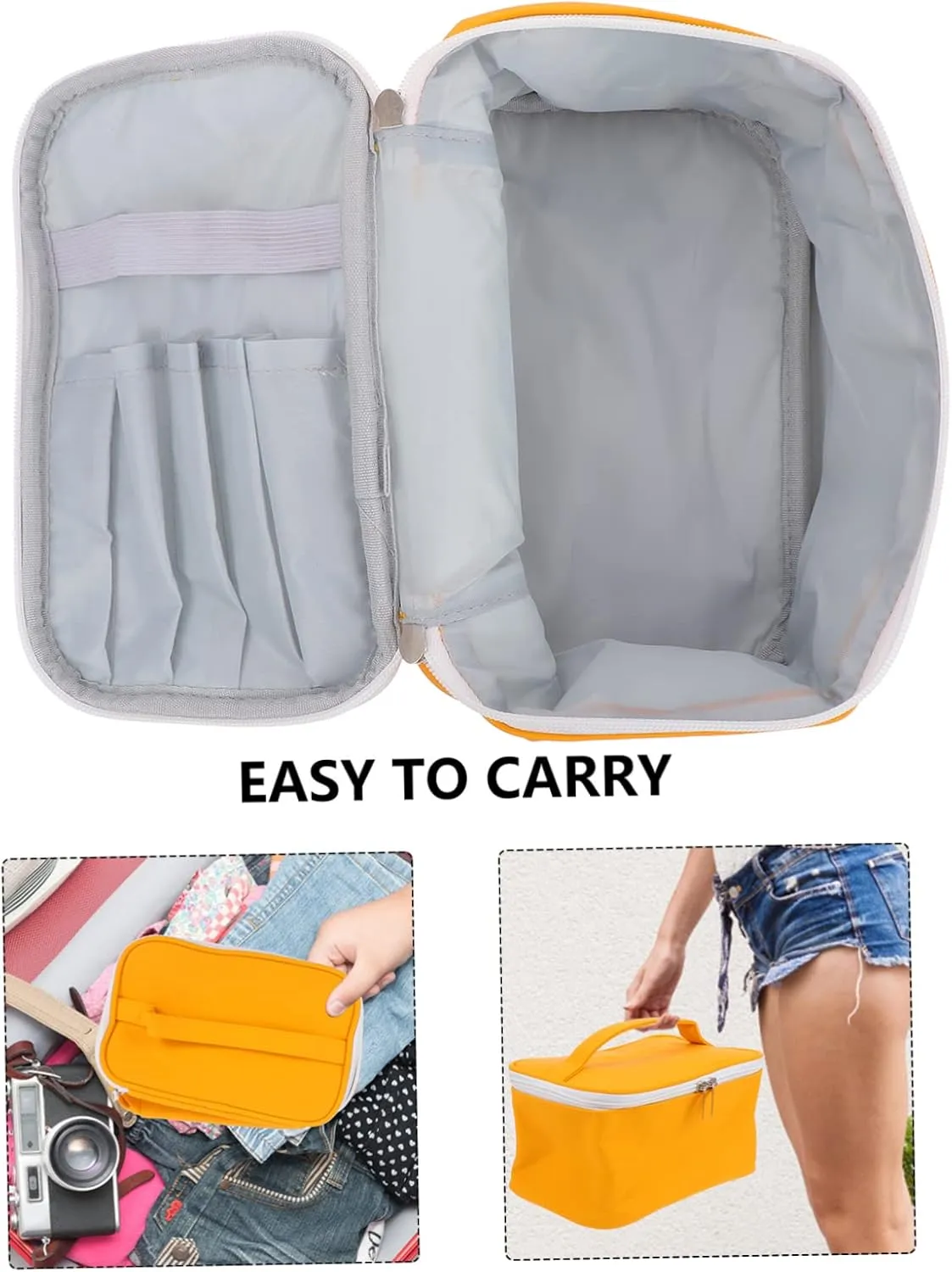 Fashion Makeup Bag Large Capacity Waterproof Travel Toiletries Bag Pu Material Smooth Zipper for Women's Beauty Essentials
