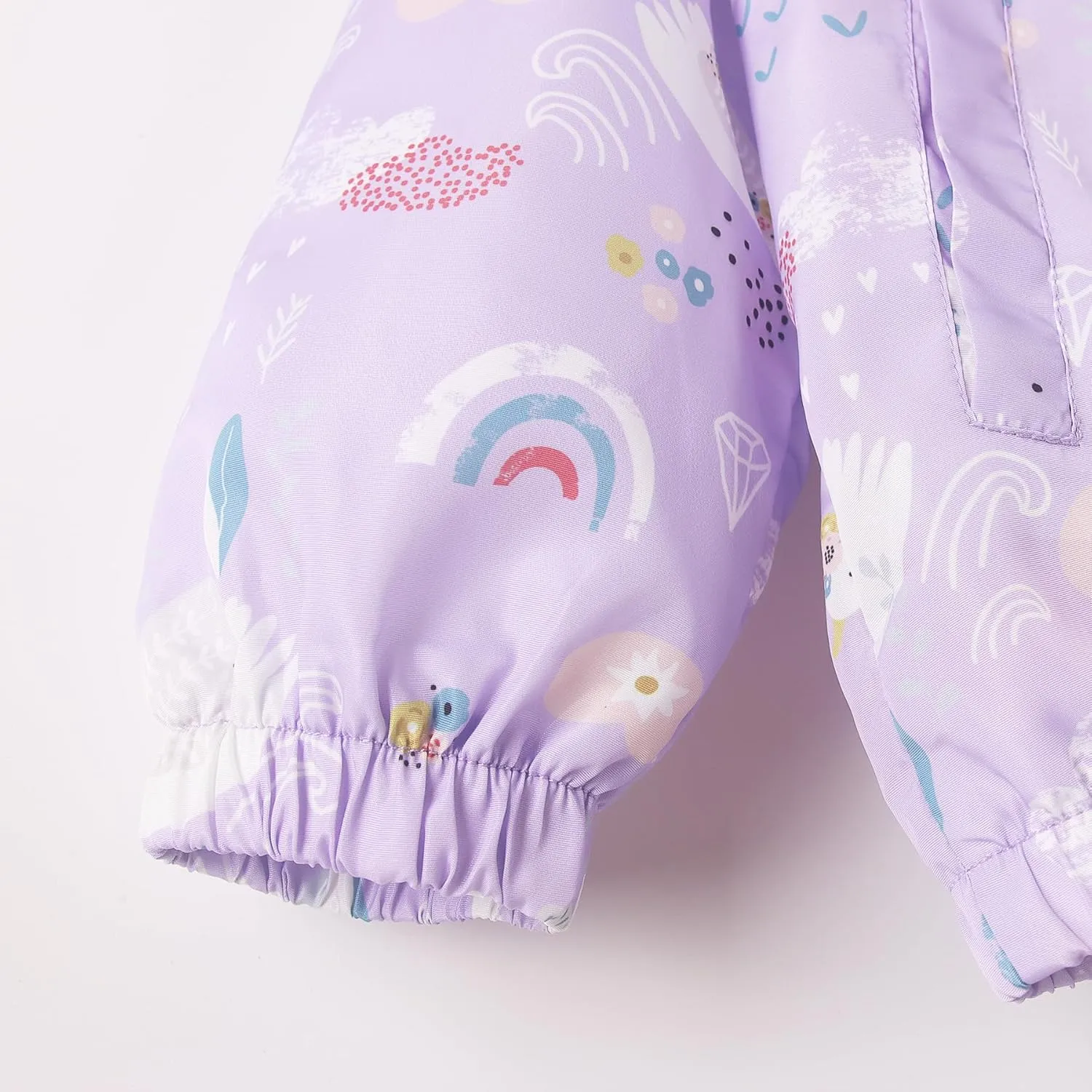 Feidoog Kids Baby Toddler Girls Cartoon Spring Fall Outerwear Windbreaker Zipper Hooded Jackets Coat