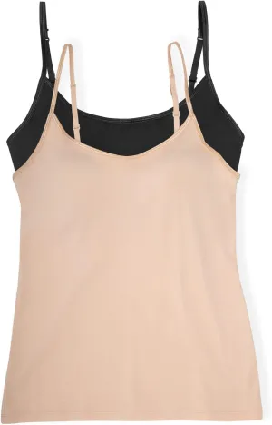 Felina | 2-Pack So Smooth Modal Cami Top with Hidden Built in Shelf Bra Support