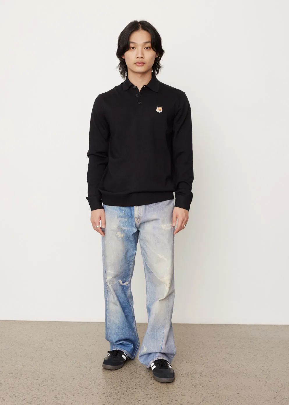 Fox Head Patch Polo Knit