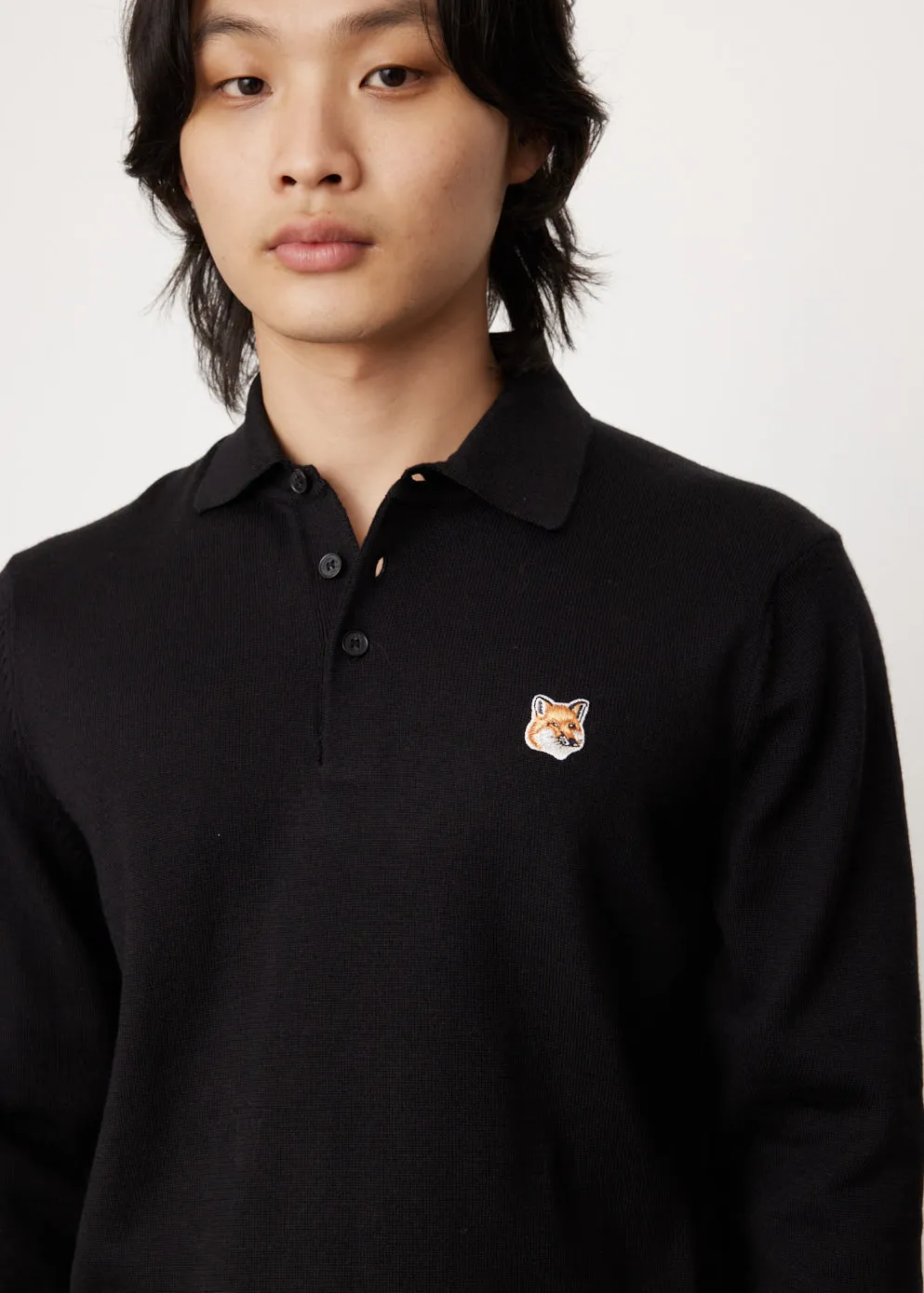 Fox Head Patch Polo Knit