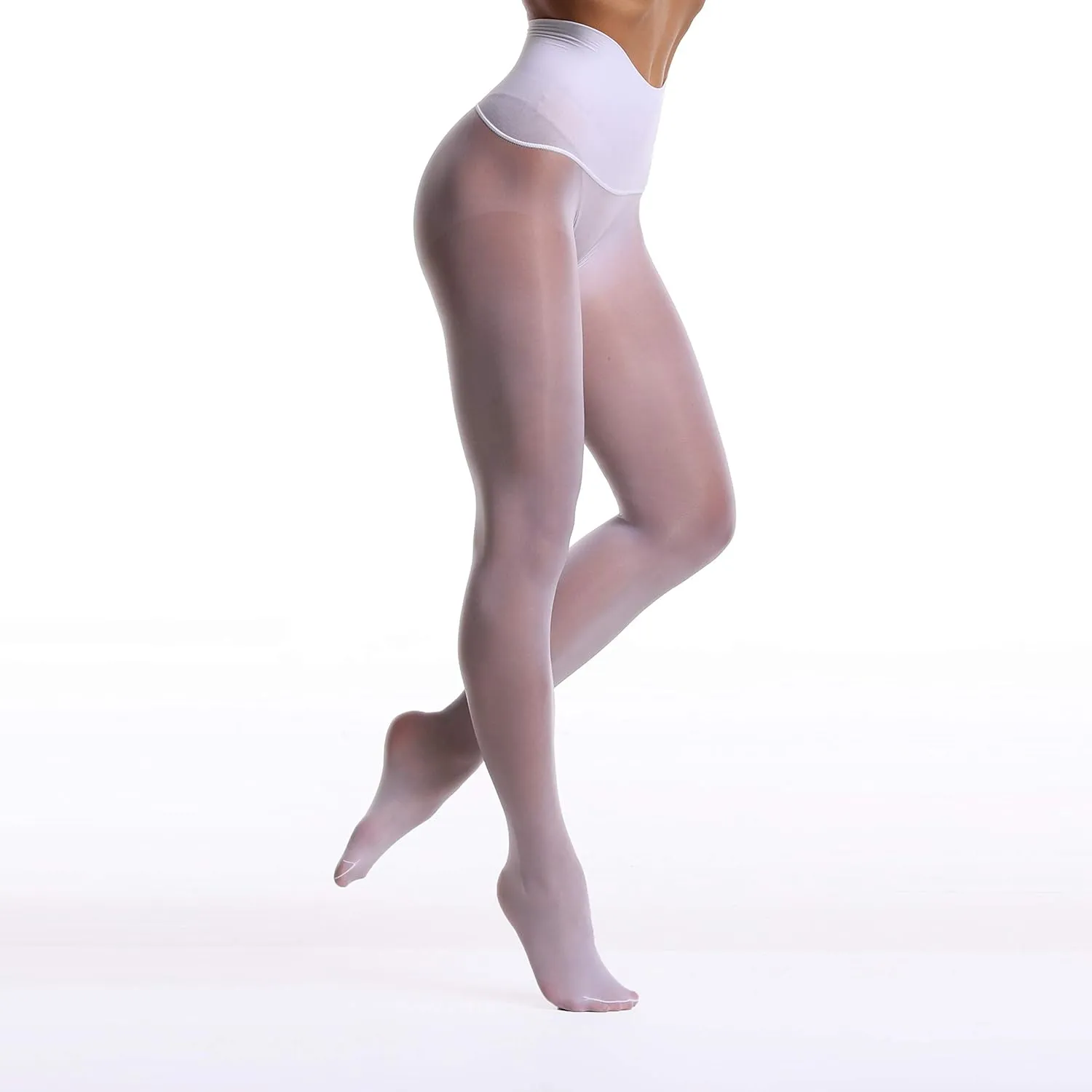 Frola Oil Shiny Stockings Pantyhose 360Seamless Crotch High Waist Smooth Tights for Women