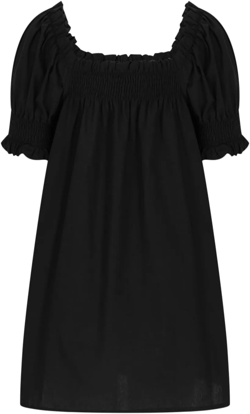 Generic Linen Dresses for Women 2024 Summer Mini Dress Short Sleeve A-Line Sundress Casual Loose Beach Dress with Pockets