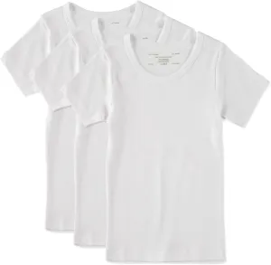 Girls Cotton Undershirt Short Sleeve T-Shirt, Multi Pack (Size 2T-14)