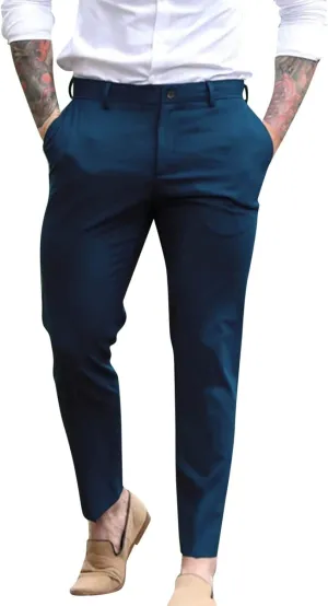 GOKKILRW Mens Golf Pants Slim Fit Stretch Work Business Dress Pants Quick Dry Lightweight Casual Comfort Flat Front Chinos