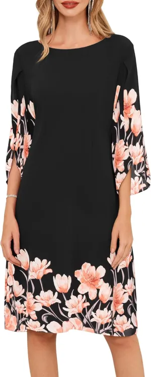 GRACE KARIN Womens Chiffon Dresses Flutter Sleeve Party Wedding Cocktail Dress Size 8-20