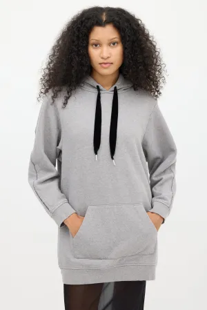 Grey & Black Fleece Lined Hoodie
