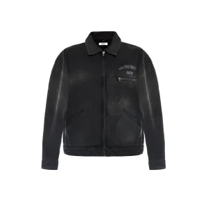 HEAVY WASHED WORK WEAR JKT - BLACK