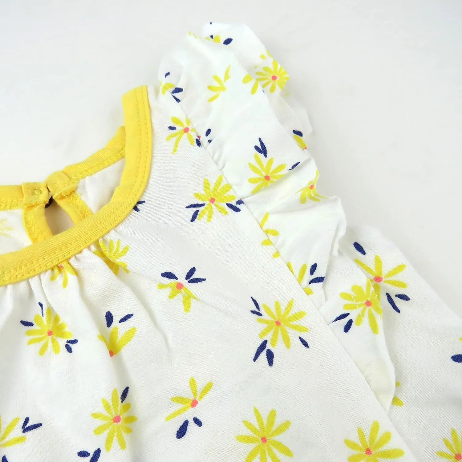 HonestBaby Baby, Toddler, and Little Girls' 100% Organic Cotton Puff Sleeve T-Shirts (10 Pack)