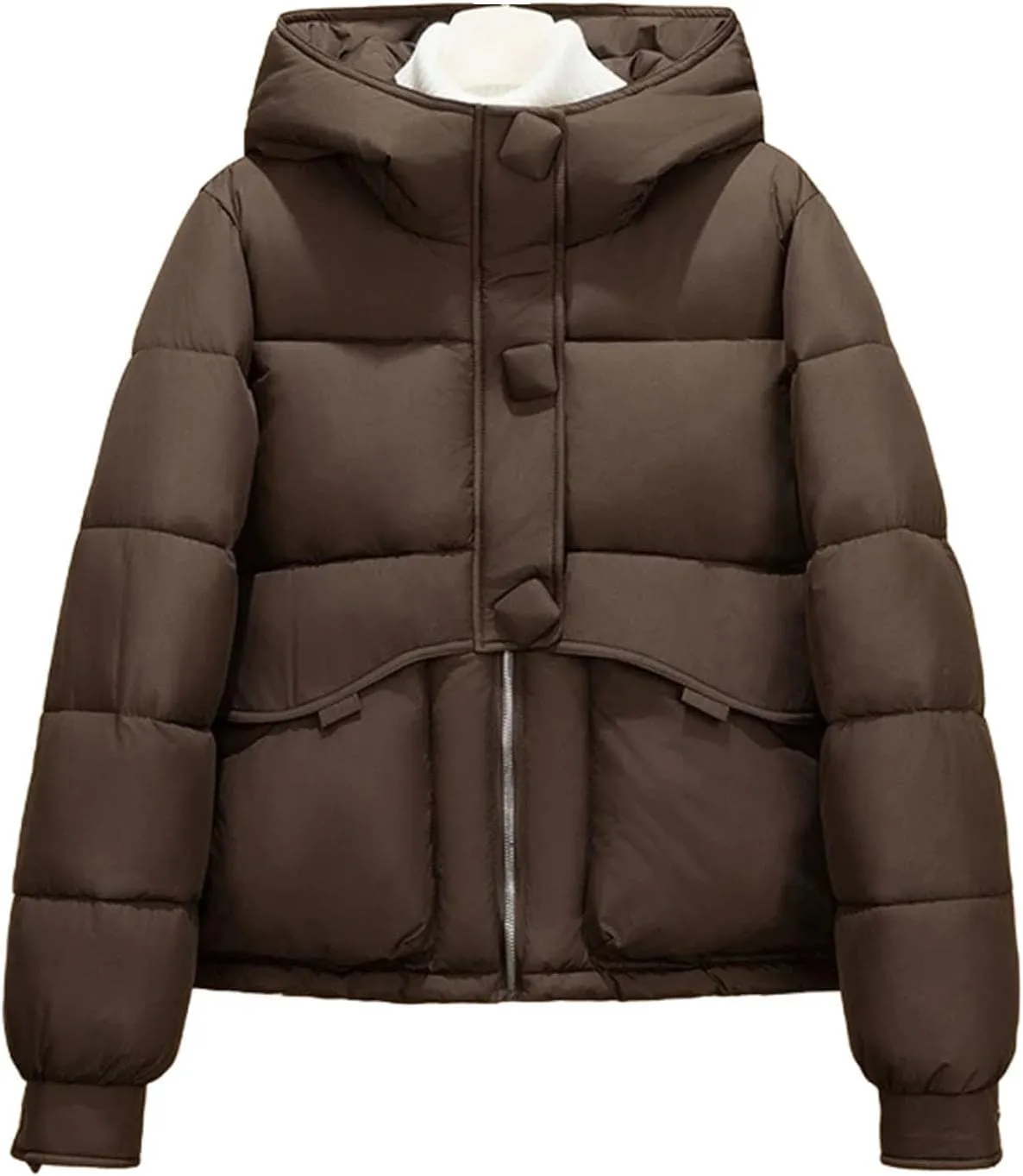 Hooded Down Cotton-padded Coat Women Winter Short Bread Clothing Thicken Warm Jackets Lady Loose Casual Outwear