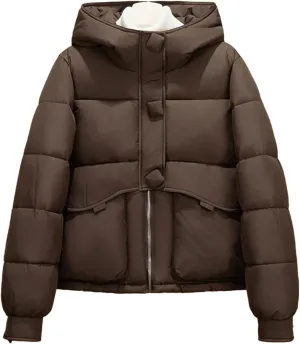 Hooded Down Cotton-padded Coat Women Winter Short Bread Clothing Thicken Warm Jackets Lady Loose Casual Outwear