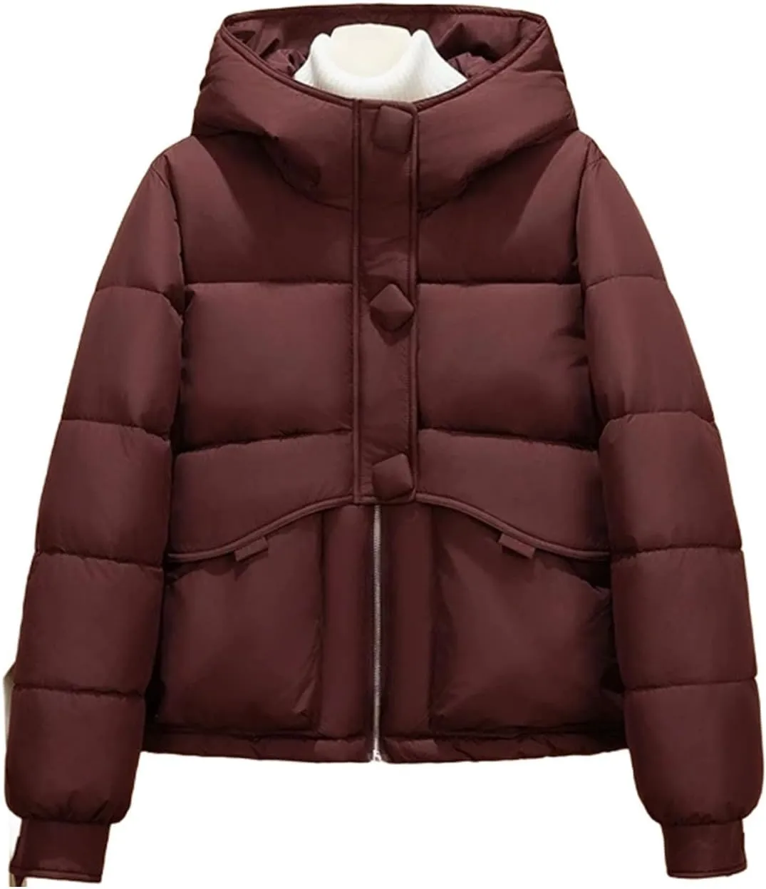Hooded Down Cotton-padded Coat Women Winter Short Bread Clothing Thicken Warm Jackets Lady Loose Casual Outwear