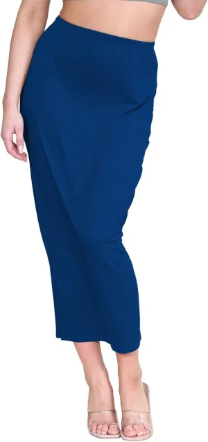 Janisramone Womens Bodycon Tube Maxi Skirts, Plain Elasticated Waist Midaxi Jersey Skirts, Soft Summer Midi Pencil Skirt Navy
