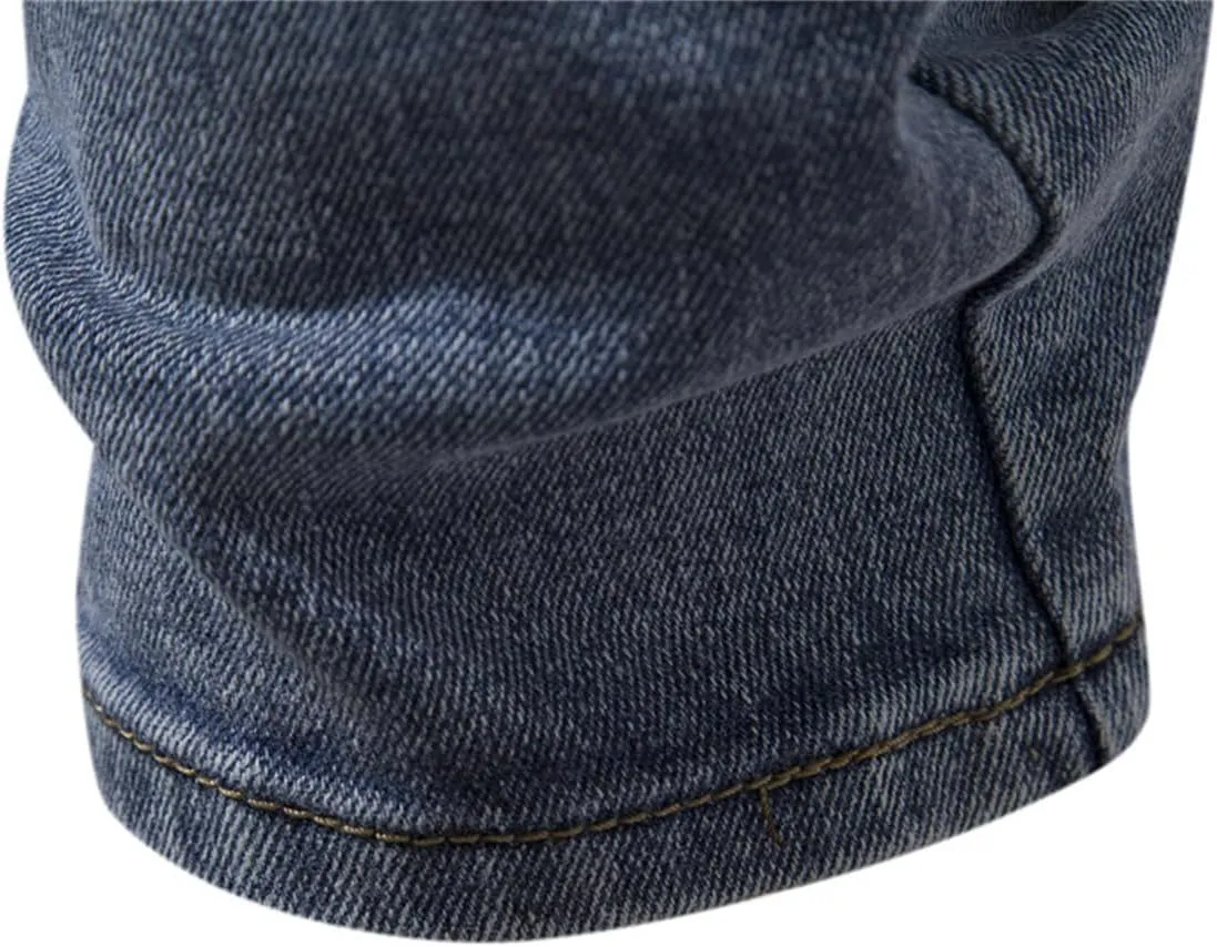 Jean Pants for Men Slim Fit Straight Leg Jean Stretch Skinny Denim Pencil Pants Distressed Comfort Flex Waist Pants