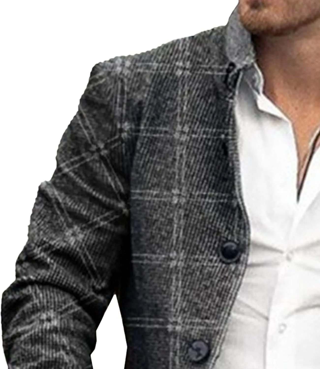 JEShifangjiusu Mens Slim Fit Trench Coat Single Breasted Cardigan Outerwear Windproof Stay Warm Jacket