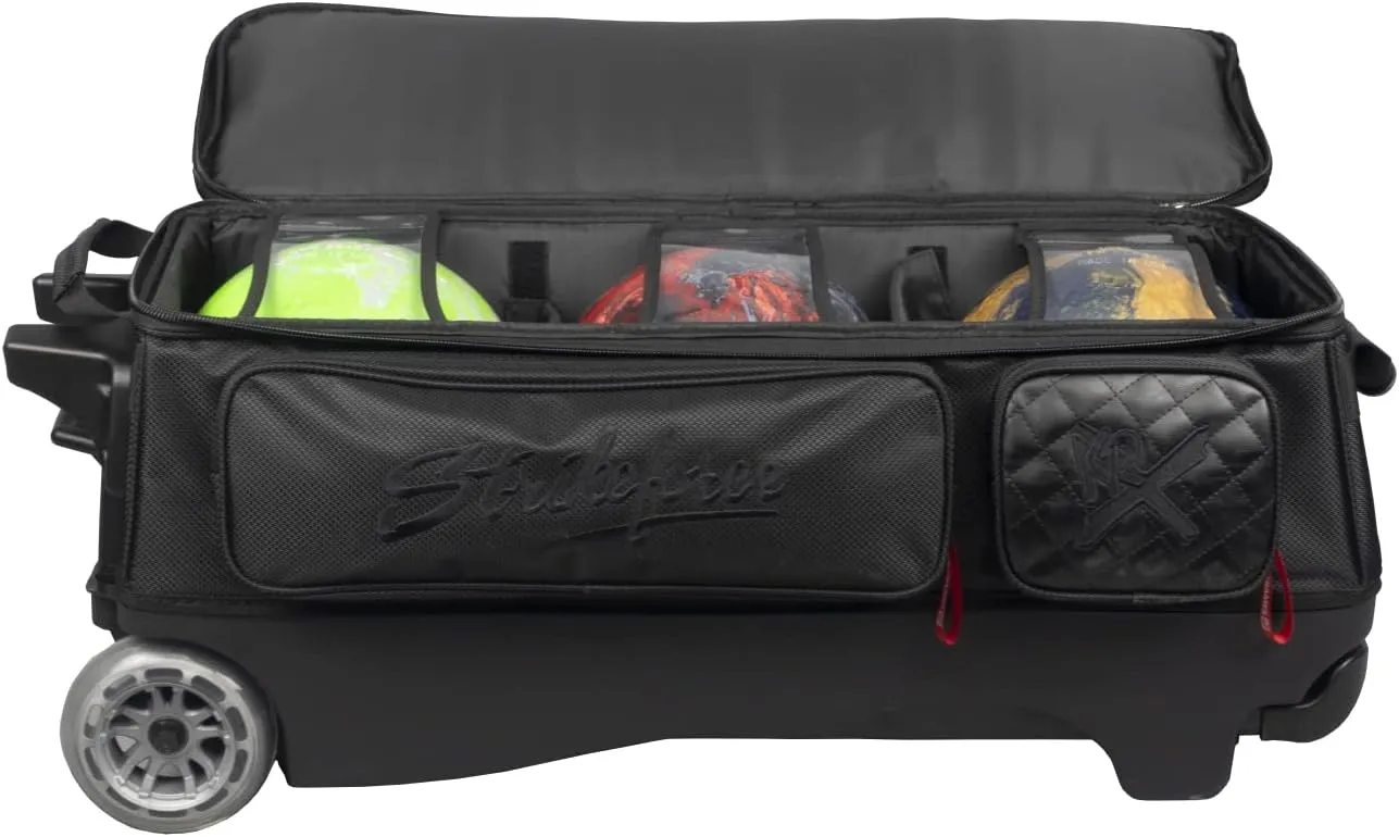 KR Strikeforce Diamond Triple Roller Premium Bowling Bag with 5" Smooth KRuze Wheels