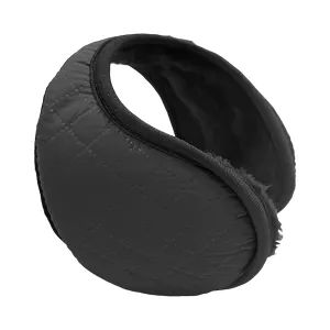 Ladies Quilted Back-Wrap Ear Warmers, Black - 75326