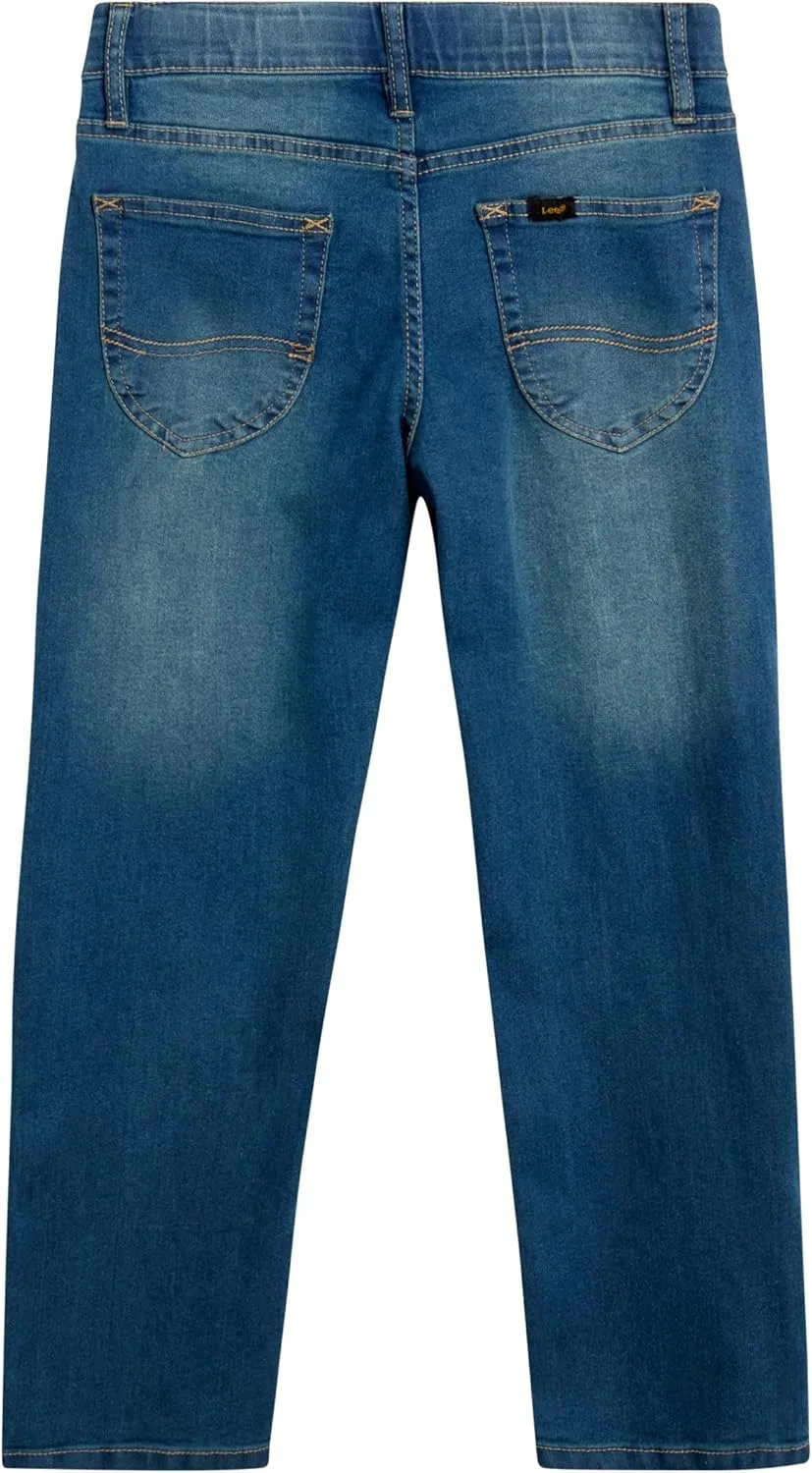 Lee Boys' Comfort Stretch Relaxed Fit Straight Leg Denim Jeans