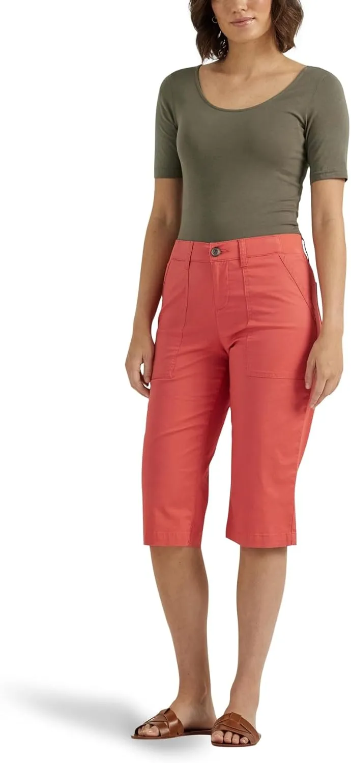 Lee womens Ultra Lux Comfort With Flex-to-go Utility Skimmer Capri Pant