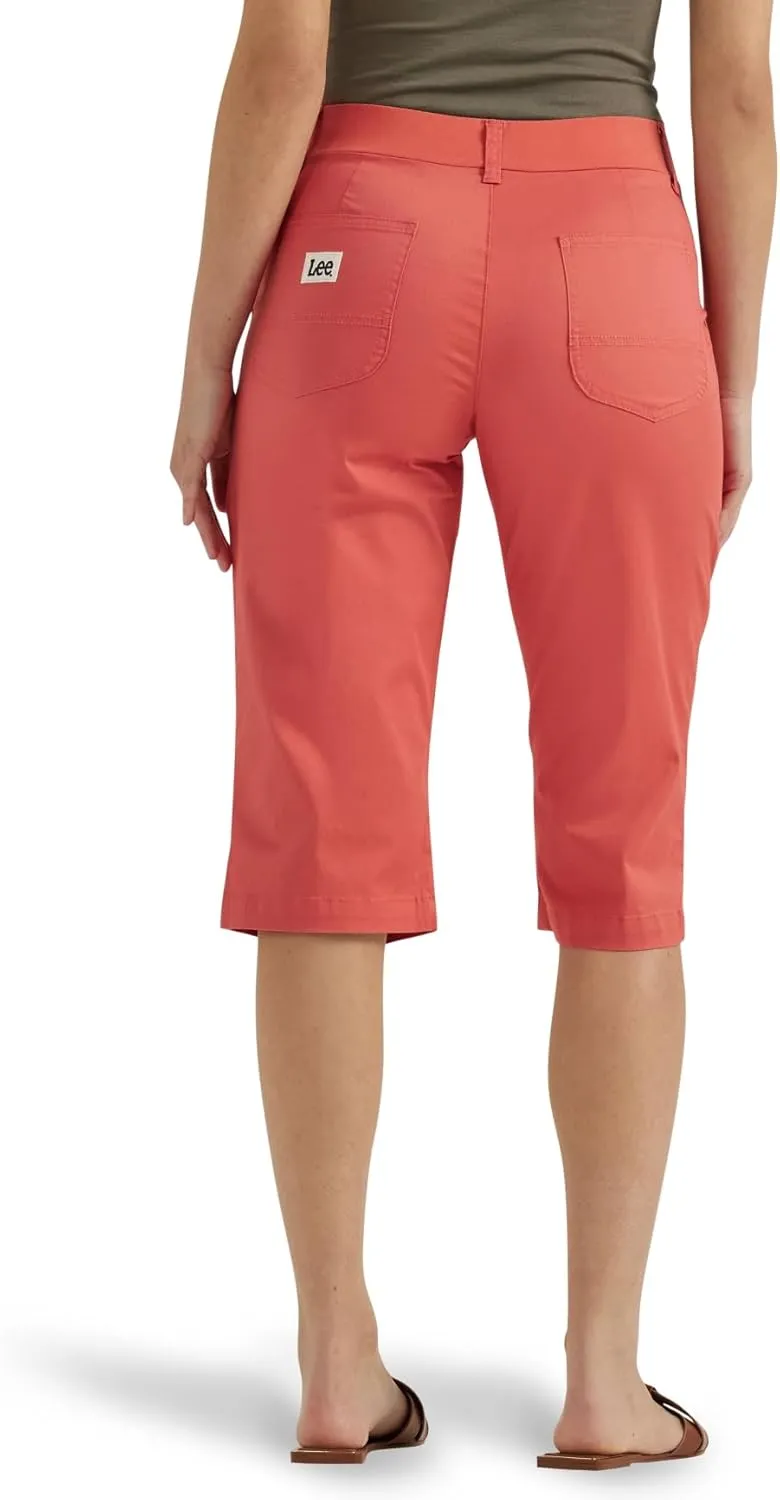 Lee womens Ultra Lux Comfort With Flex-to-go Utility Skimmer Capri Pant