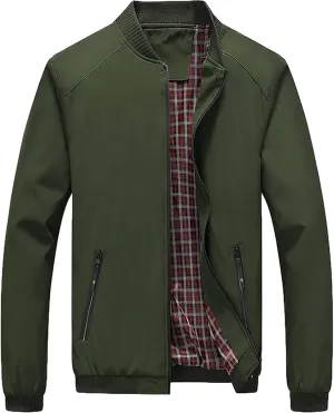 Lentta Men's Slim Fit Lightweight Softshell Bomber Jacket Coat Fall Jackets For Men